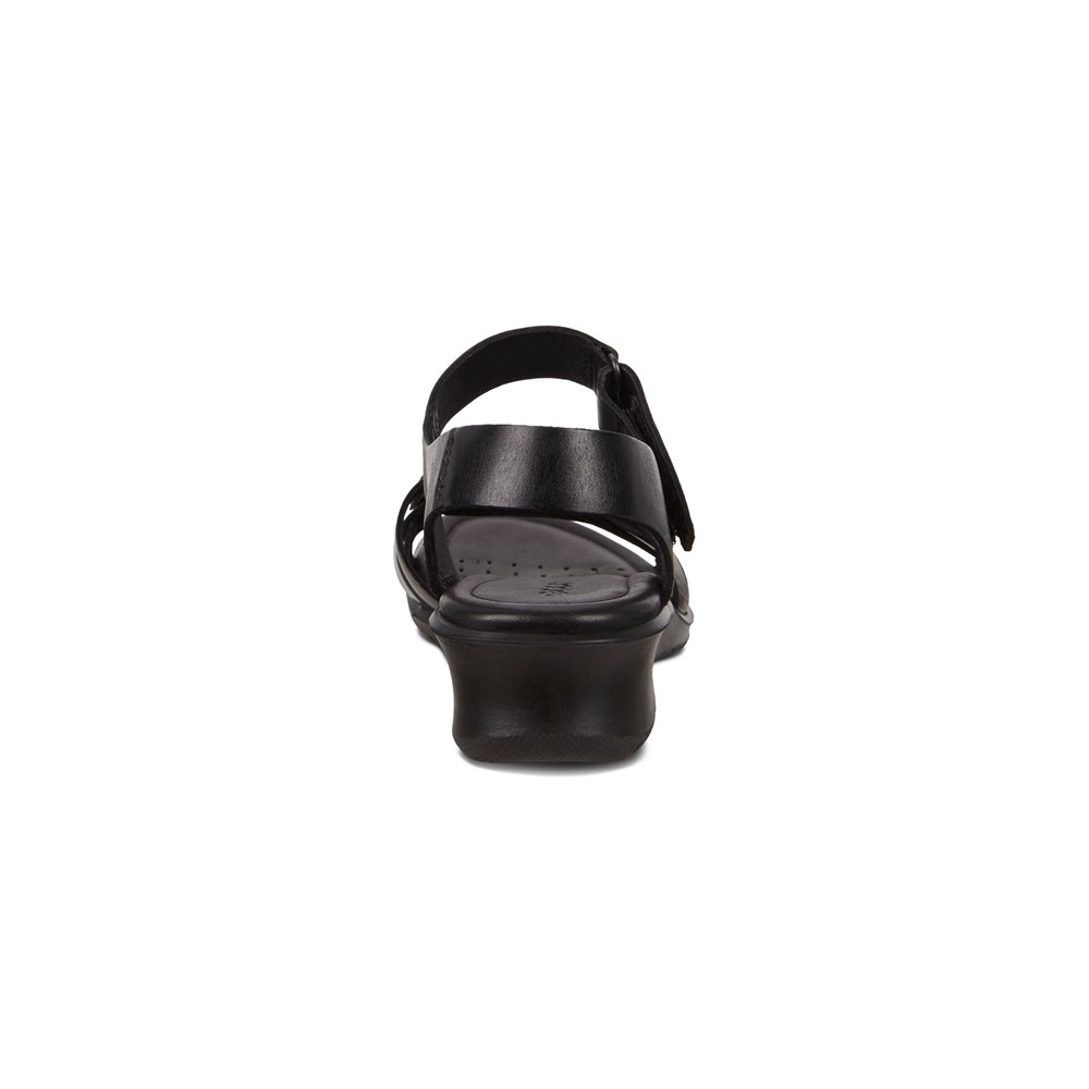 ECCO Womens Sandals Black - Felicia Adjustable Strap - OQB-105967